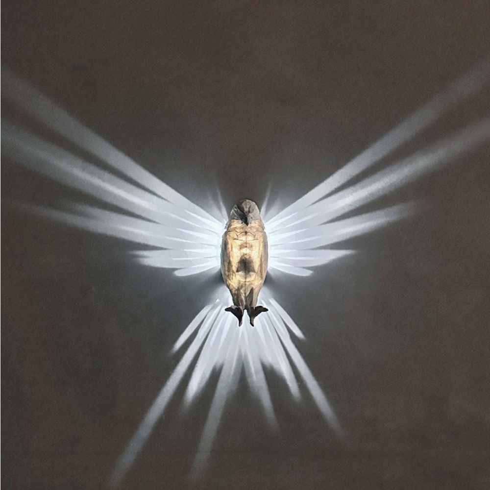 Wall lamp "Bald Eagle" as a night light with LED light